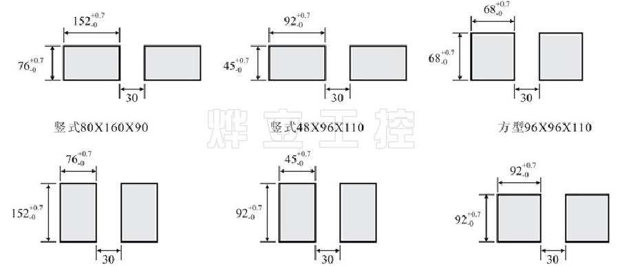 YL-C803單回路數(shù)顯報(bào)警測(cè)控儀尺寸圖